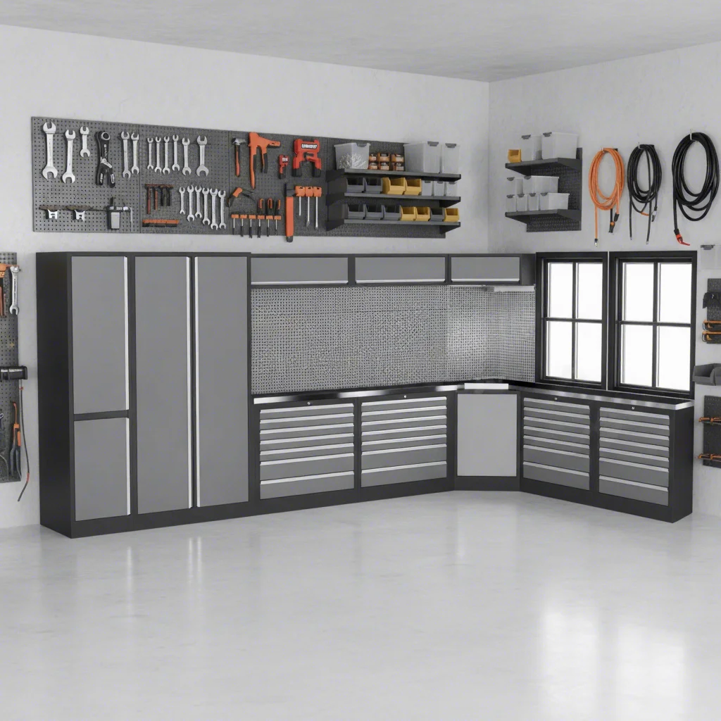 

Heavy-Duty Garage Workshop Storage Cabinet Powder Coated Metal Wood Iron Stainless Steel Top Customizable ODM OEM 500KG