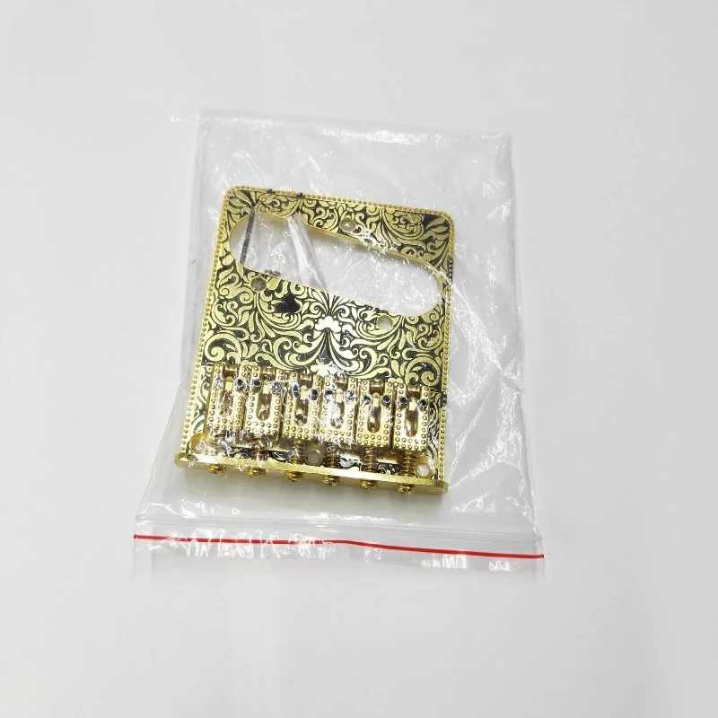 

Guitar Engraved Roller Bridge, Control Plate Assembly with 3-Way Switch Tailpiece & String Ferrules for TL Electric Guitar Part