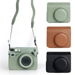 with Shoulder Strap Instant Camera Case PU Leather Anti Scratch Protective Cover Shockproof Soft for Fujifilm Instax WIDE 400