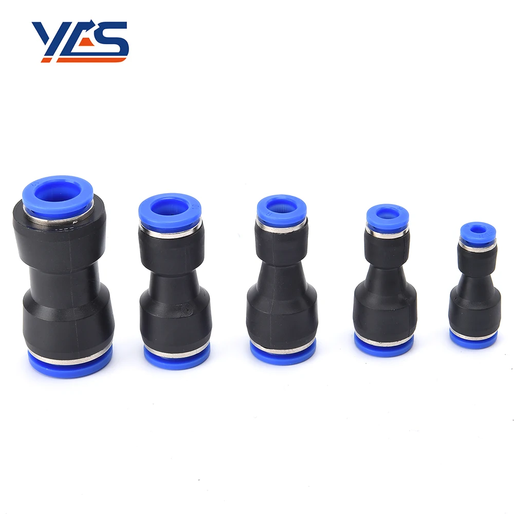 PG Straight Reducer Union Air Hose Pipe Tube Push Connectors Pile Line Quick Joint Pneumatic Air Fitting