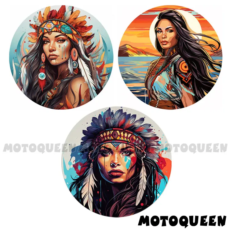 Motorbike Motorcycle Tank Pad Windshield Indian Female Rider Decals Stickers for Vintage Honda Kawasaki Suzuki Harley BMW