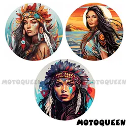Motorbike Motorcycle Tank Pad Windshield Indian Female Rider Decals Stickers for Vintage Honda Kawasaki Suzuki Harley BMW