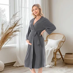 New Pregnant Women Nightrobe Soft Sexy Girls Women Bathrobes Maternity Nightwear Breastfeeding Pajamas Hostpital Nursing Clothes