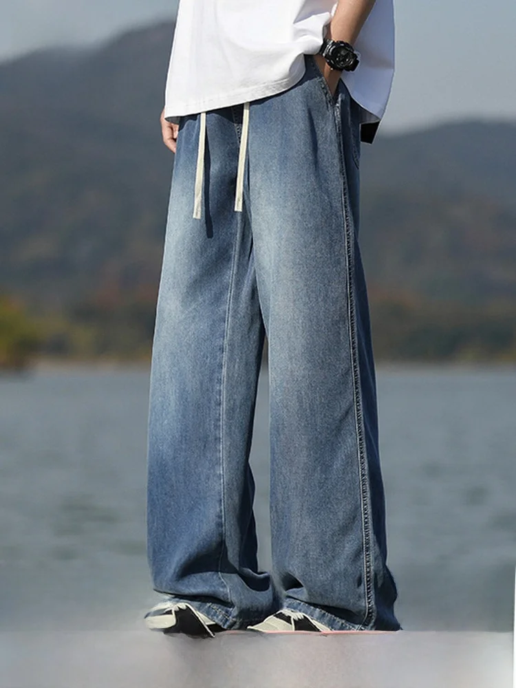 

Мужские джинсы Jeanswest, модные летние 2025, в стиле хип-хоп, универсальные, длинные, из смесовой ткани: хлопок, лиоцелл (Lenzing), полиэстер, вискоза, для молодежи...