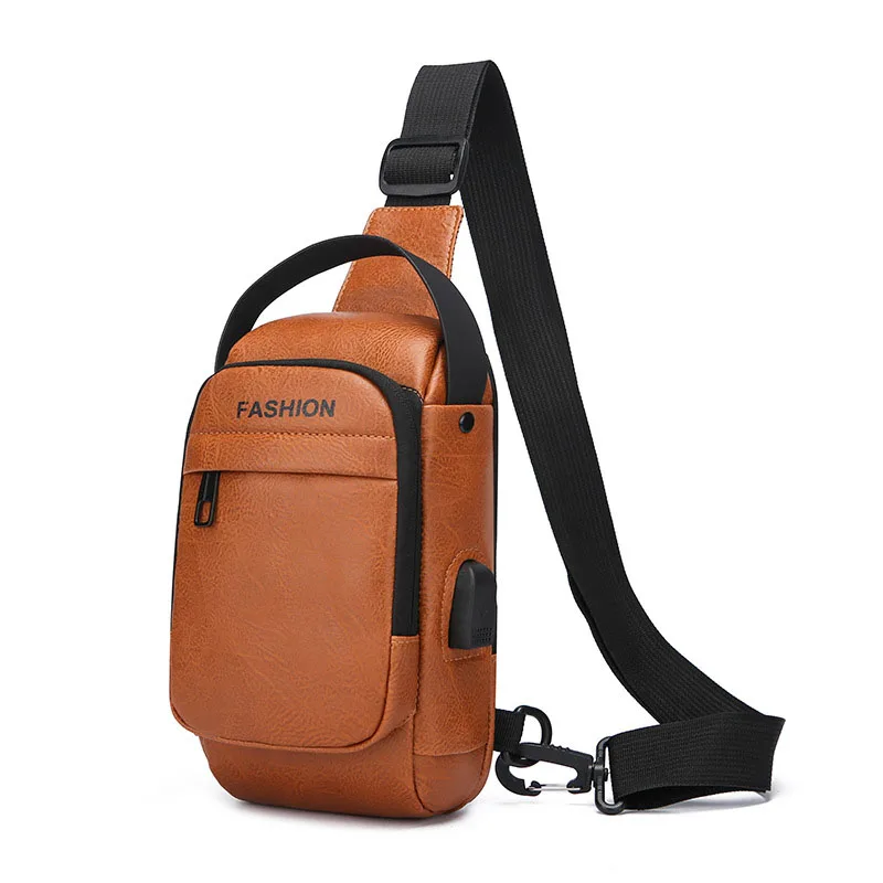 2024 New Men's Chest Bag New Fashion Korean-Style Casual Sports Water-Proof Shoulder Crossbody Bag Cross Body Chest Bag For Male