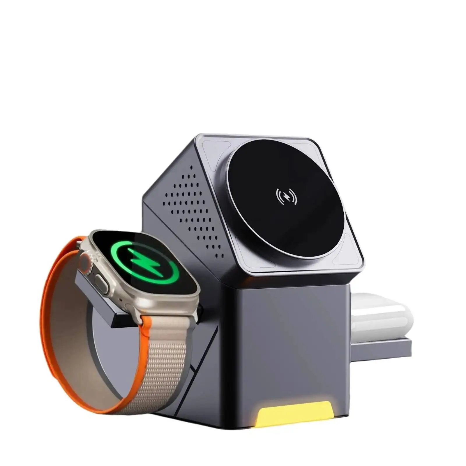 3 in 1 Wireless Charger Touch Rotating Magnetic Wireless Charger Devices For Apple iPhone Watch Headphones Home Office Charging
