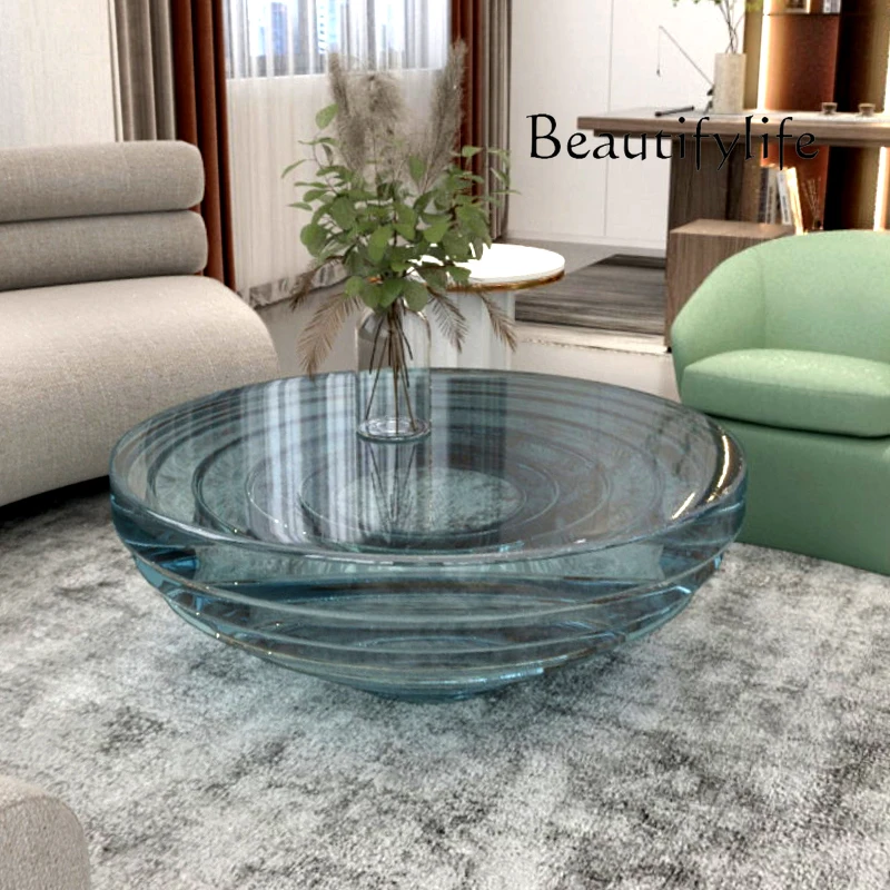 

Imported resin creative coffee table modern minimalist round art model room hotel coffee table