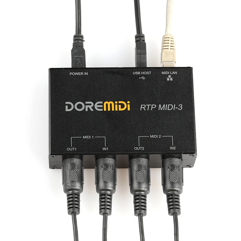 DOREMiDi USB & MIDI Netzwerk Box Gateway für MIDI Geräte Standard Ethernet RTP-MIDI Interface