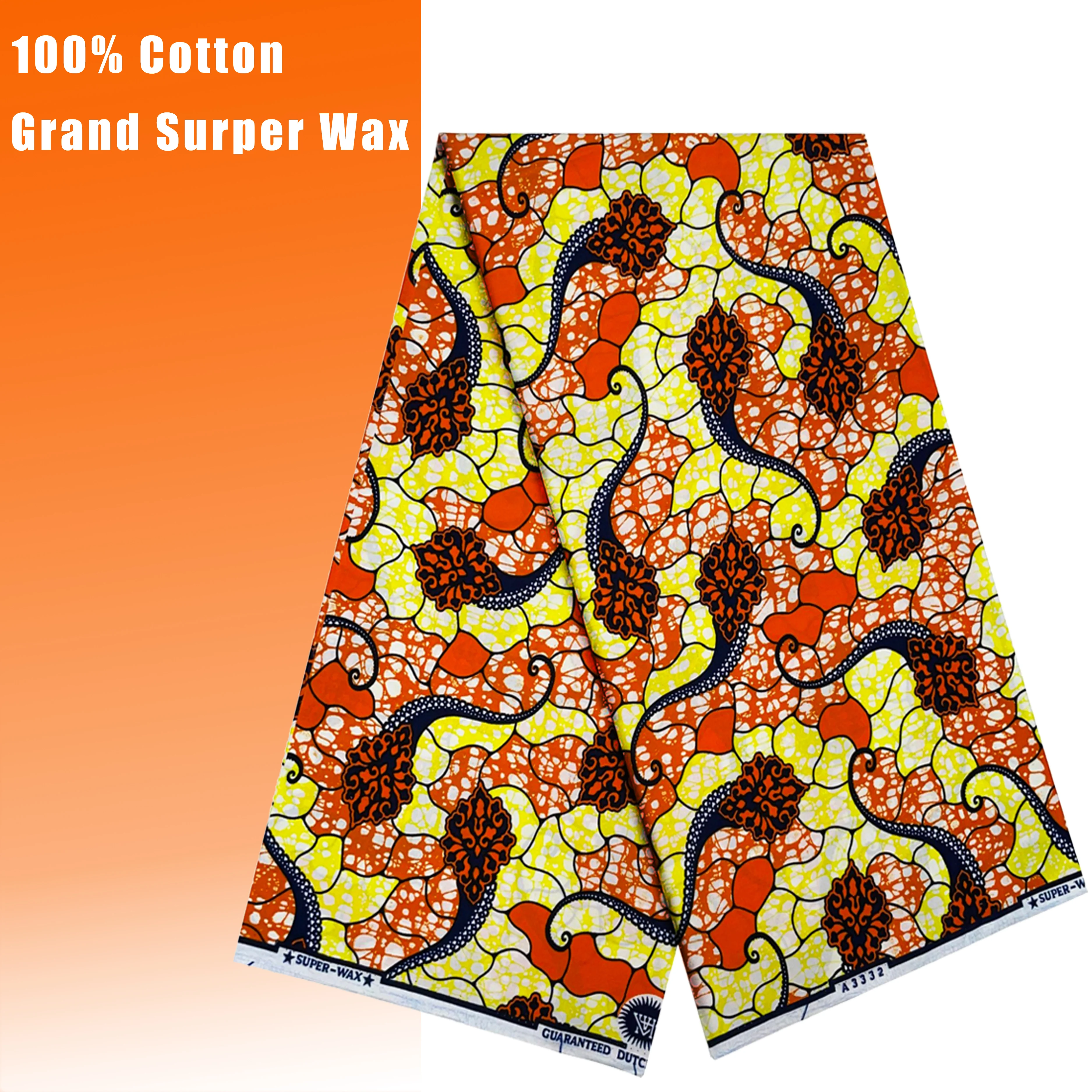 أزياء الشمع الناعم المطبوع 100٪ نسيج أنقرة القطن حقيقية أصيلة جديدة حار بيع فستان الزفاف المواد