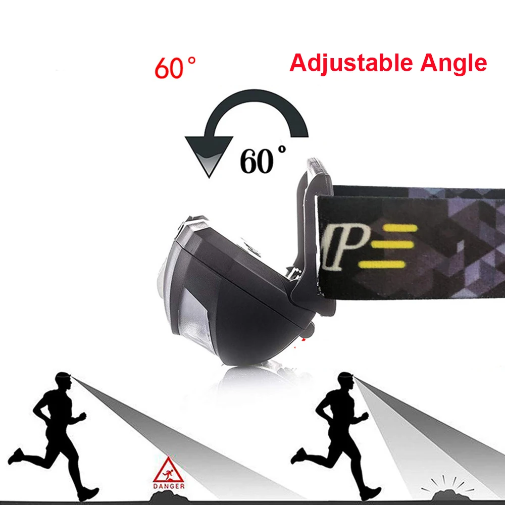 Super Bright Outdoor Intelligent Sensor Rechargeable Headlight Fishing Torch Flashlight Headlamp Head Light