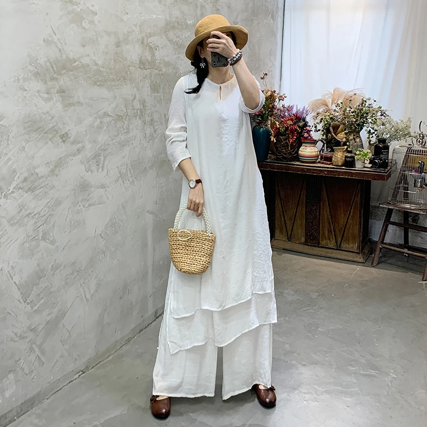 

Художественное китайское женское хлопково-льняное платье миди для тай-чи, дзен-танцев, чайной церемонии, традиционное этническое модное платье