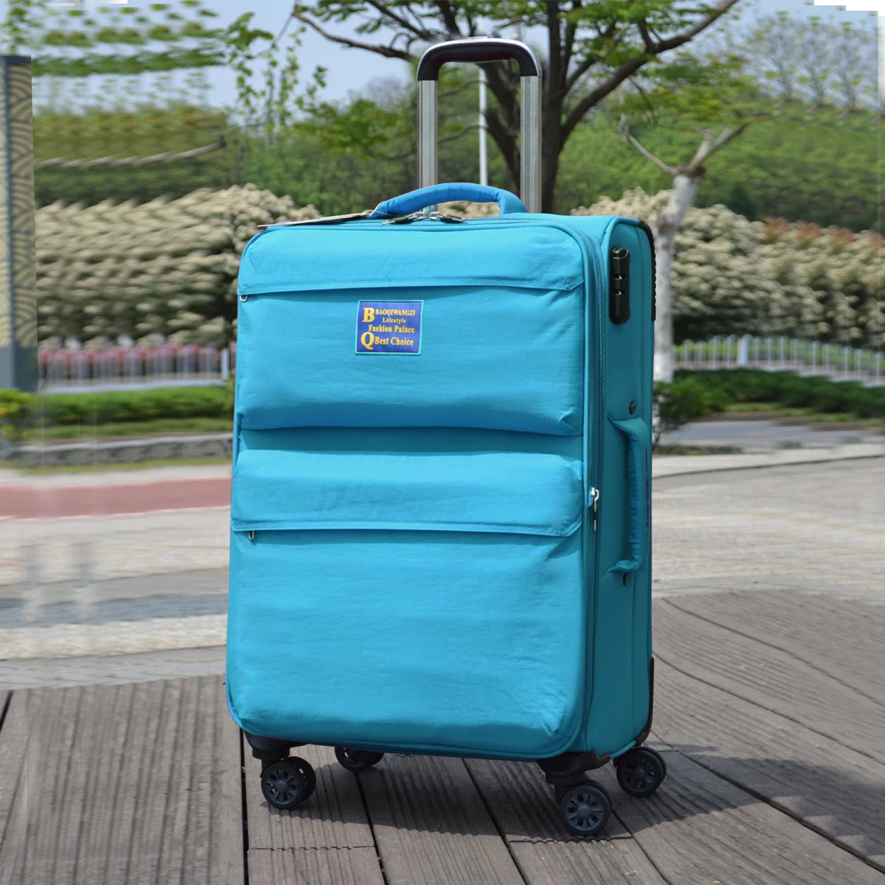 Bolsa ultraligera con ruedas direccionales de cuatro ruedas, maleta de mano para mujer, 24 maletas de viaje, 20 cajas de embarque, caja blanda