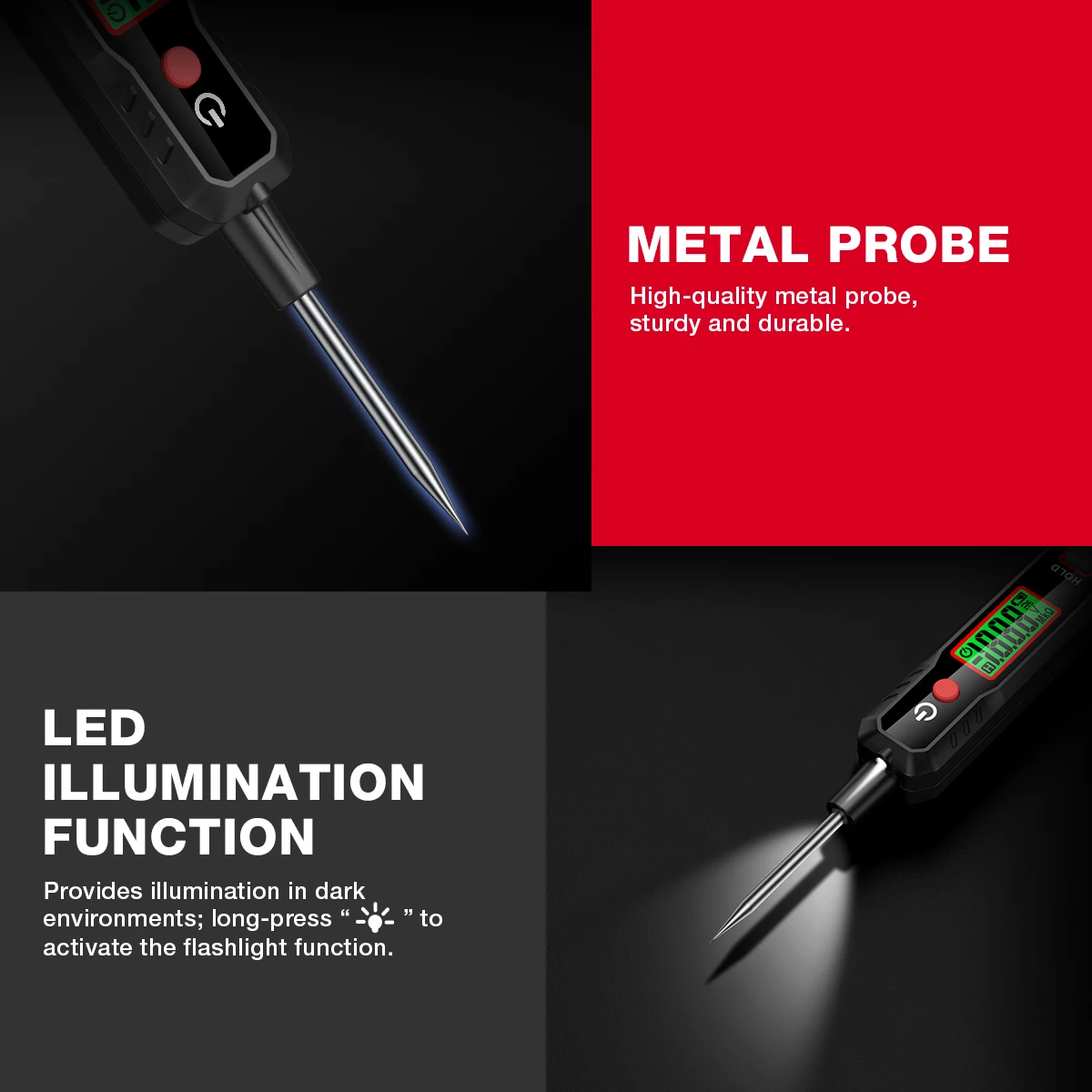 HABOTEST-HT86B Multímetro Digital, Auto Pen Sensor Inteligente, Medidor de Tensão Sem Contato, Multímetro Tester, HT86