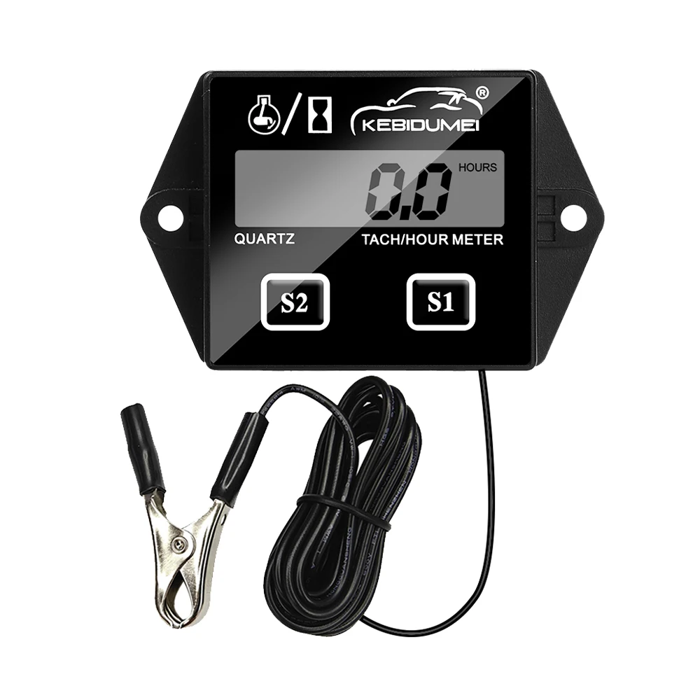 Digital Engine Tach Hour Meter Tachometer Gauge Inductive Display For Motorcycle Motor Stroke Engine Marine Car Boat