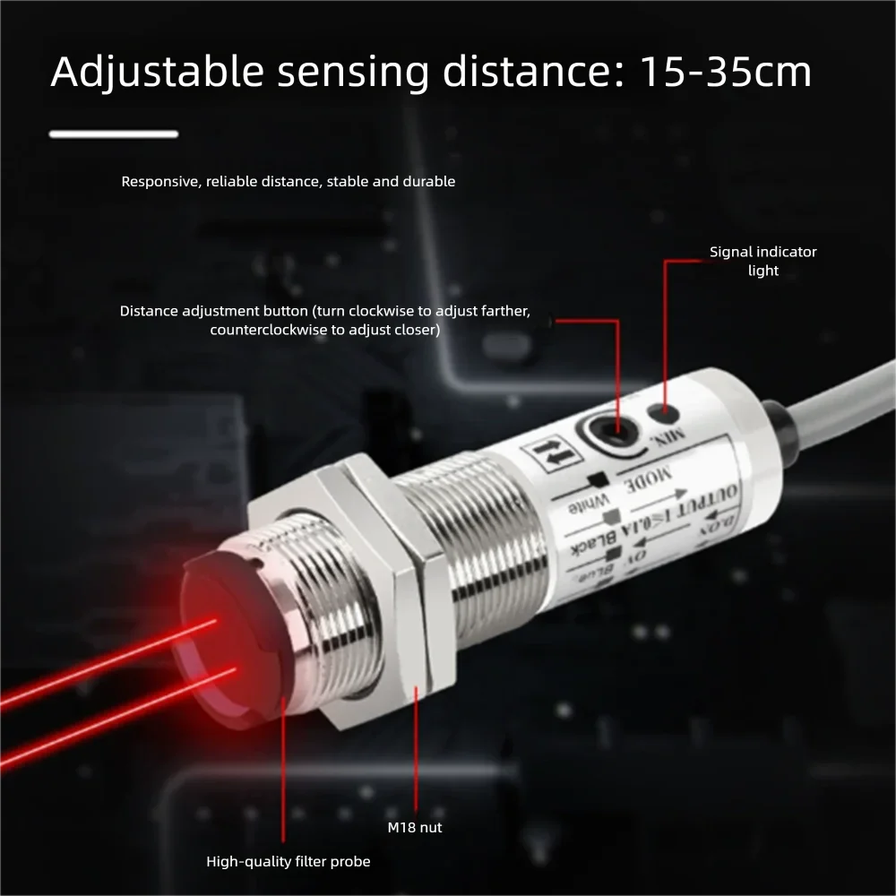 CDD-11N M18 NPN Photoelectric Sensor Diffuse Reflection NO+NC Industrial Analog Digital Output Sensor