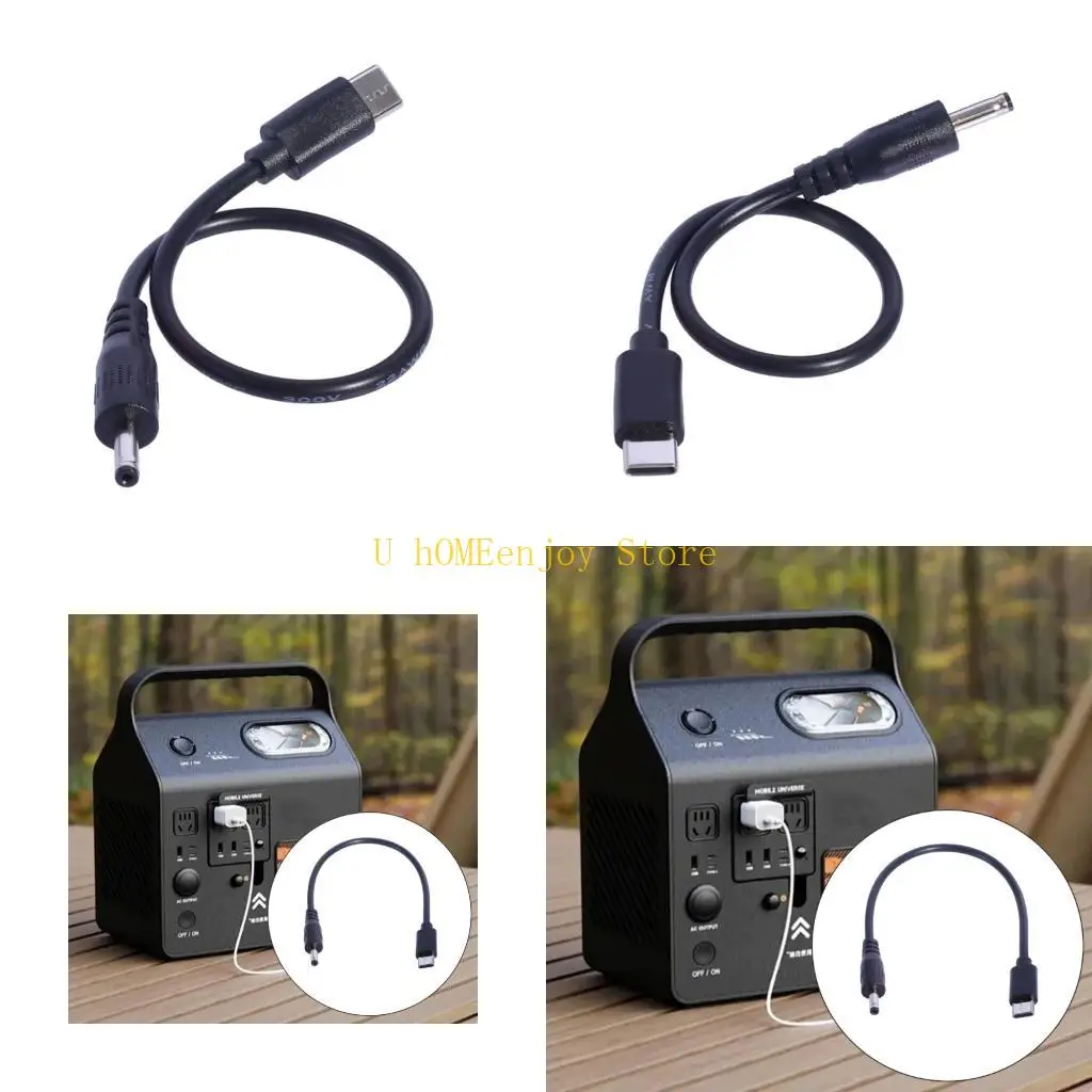 B0KF USB C to 3.5mmx1.35mm Adapter Cable USB C to 35135 Adapter Cable Power Charging Cord for Router Fan Table Lamp