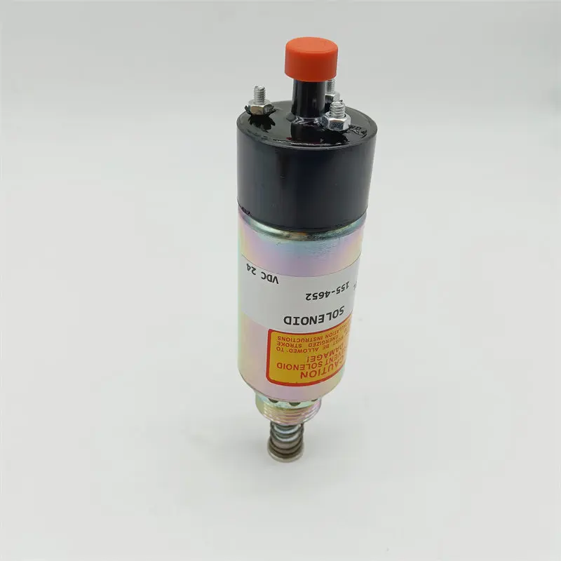 Construction Machinery Parts 24V Fuel Shut Off Stop Solenoid Valve 155-4652 1554652 For Cat E320B E322B E322C E325B