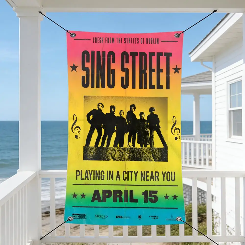 Movie S-Sing S-Street Flags Cozy Home Flag 4 Grommets Anti-Wrinkle Waterproo  Indoor