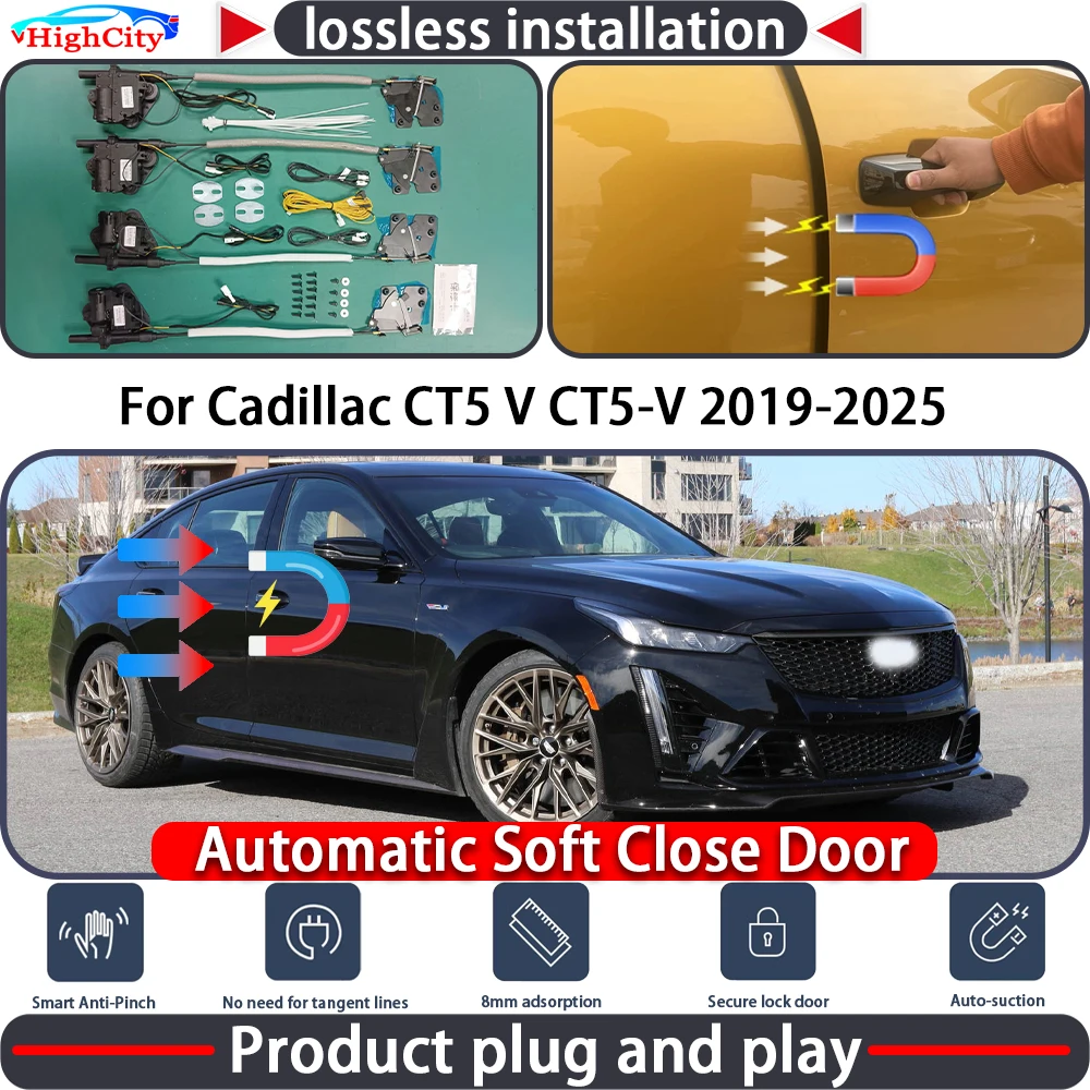 HighCity Electric Closing Door Lock Actuator for Cadillac CT5 V CT5-V 2019-2025 Soft Close Power Latch System Auto Pull Door