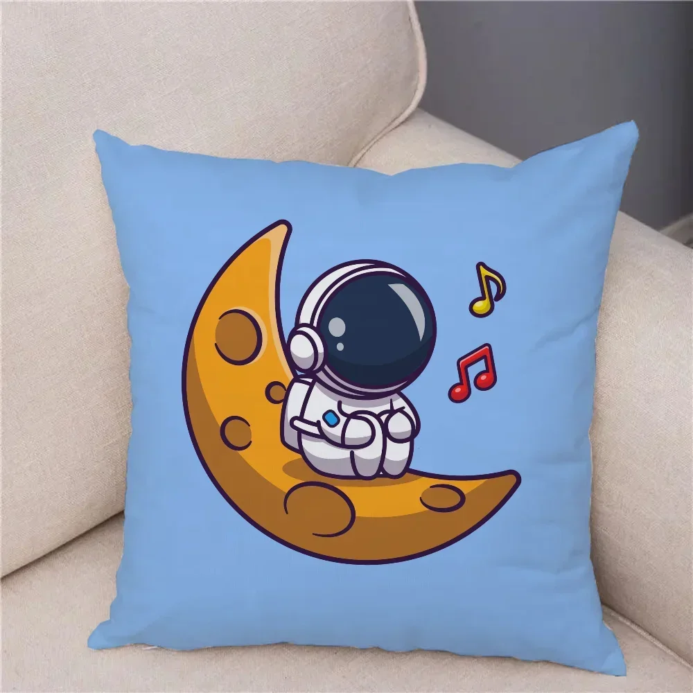 Couch Pillows for Bedroom Astronaut Cartoon Throw Pillow Covers Decorative Twin Size Bedding Halloween Decoration Home Decor