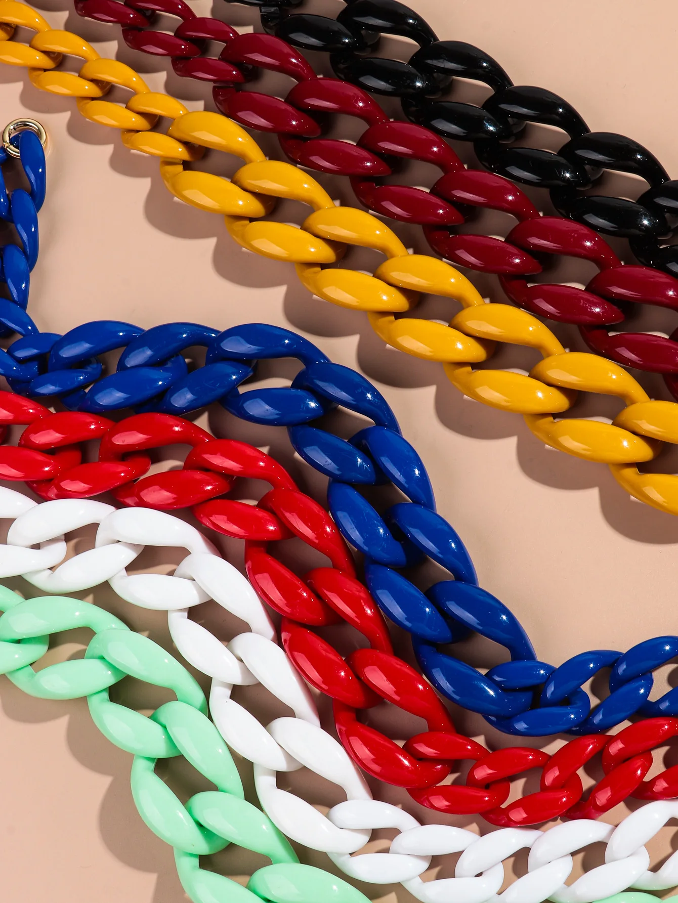 Neue Punk Big Link Acryl Halsband Ohrringe Set für Frauen Männer Vintage Chunky Kette Halsketten Erklärung Partei Schmuck Geschenke – Detail 12