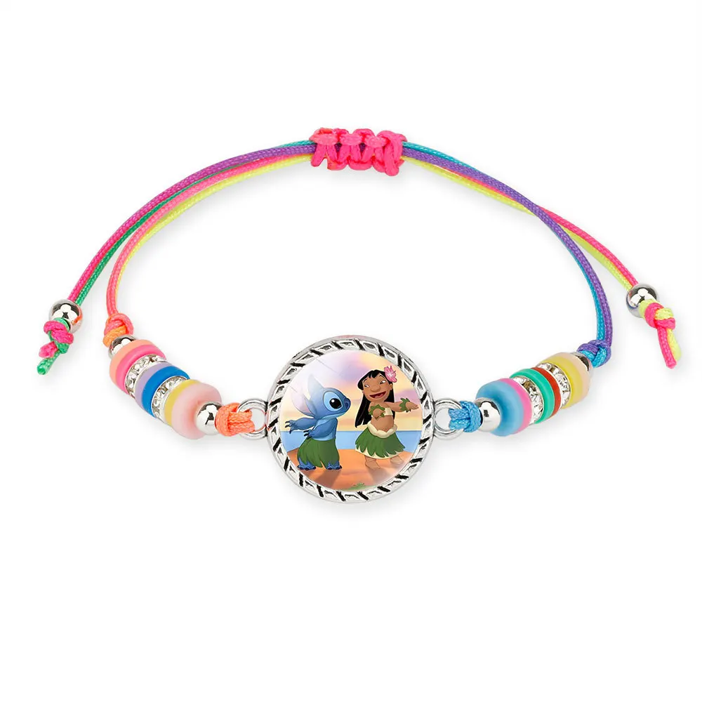 Nuovo braccialetto Disney Cartoon Stitch Gioielli semplici colorati Braccialetti gioielli per ragazze carine per bambini Amici Regali per feste di compleanno