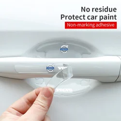 Car Transparent Door Bowl Door Handle Sticker Protective Film Volvo V40 Xc60 S60 S80 V60 Auto Parts