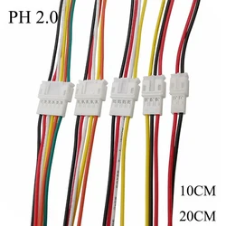 10 Pairs Mini Micro JST PH 2.0 2P 3P 4P 5P 6PIN Male Female Plug Connector With Wire Cables 26AWG 100mm 200mm