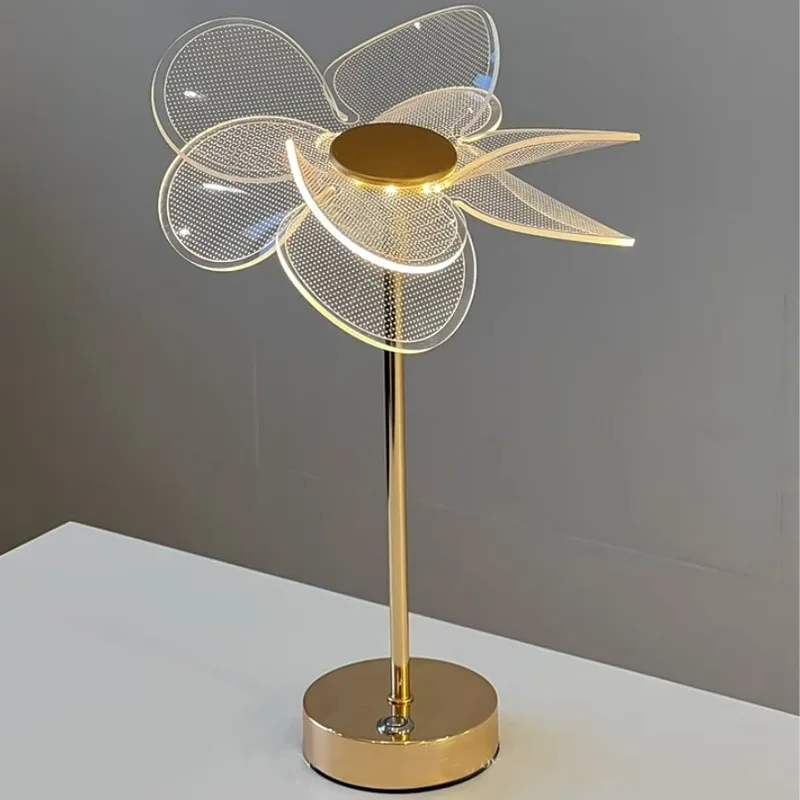 Retro Acrylic Butterfly Table Lamp, Luxury Bedside Ambient Night Light for Home Bedroom Decor
