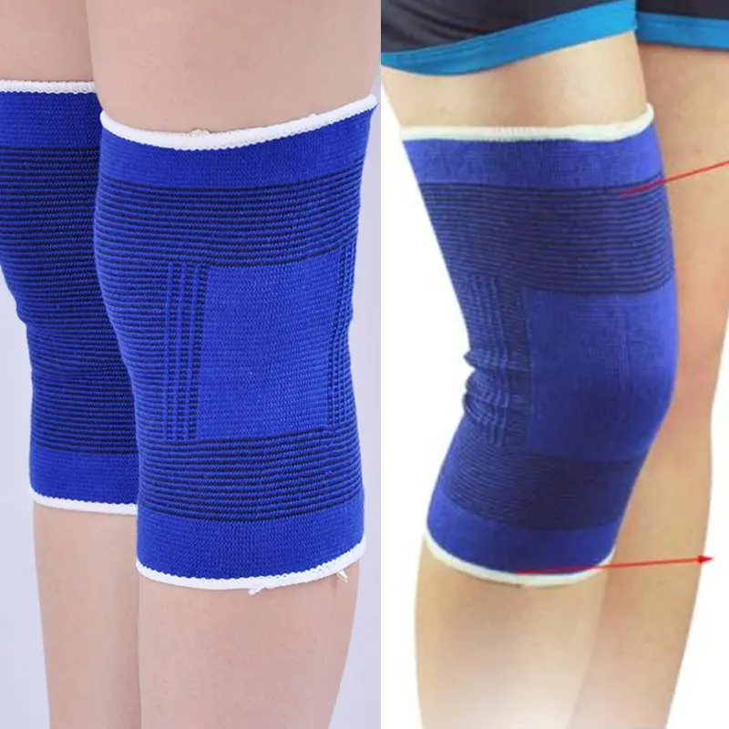 Brace Elastic Muscle Support Compression Sleeve Sport Pain Relief Blue Outdoor Kneepad