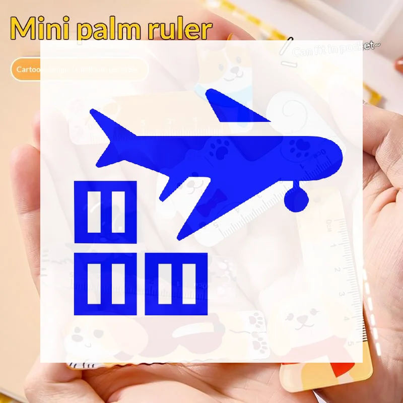 5Pcs 5cm Cartoon Animal Mini Plastic Rule Portable Bookmark Straight Ruler Pocket Measuring Tool Stationery Drawing Supplies