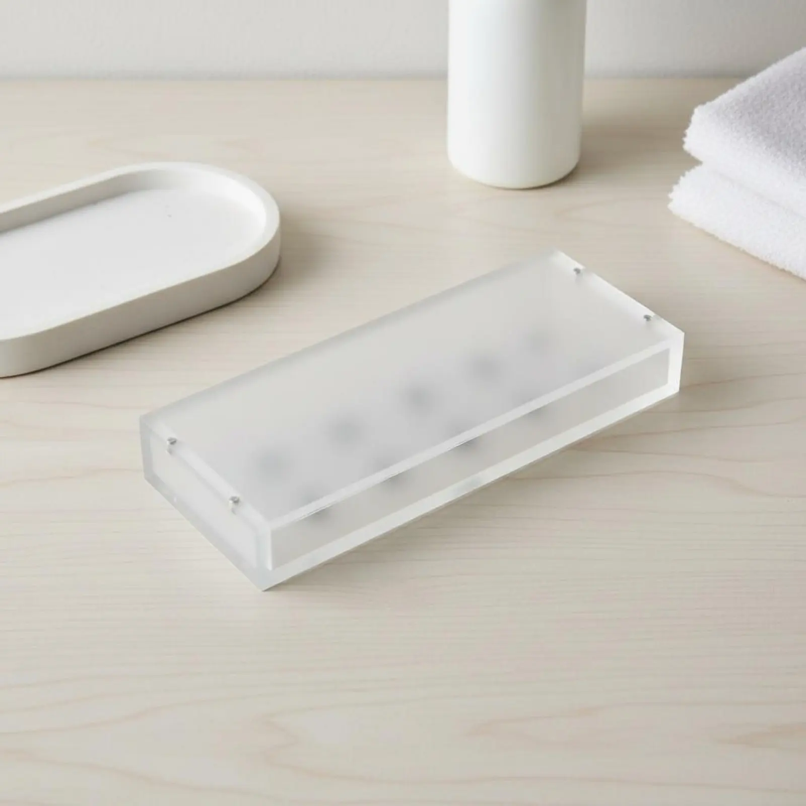 

Acrylic Eyelash Tweezer Case Adhesive Tweezer Storage Box Tool Organizer for Beauticians, Makeup Station