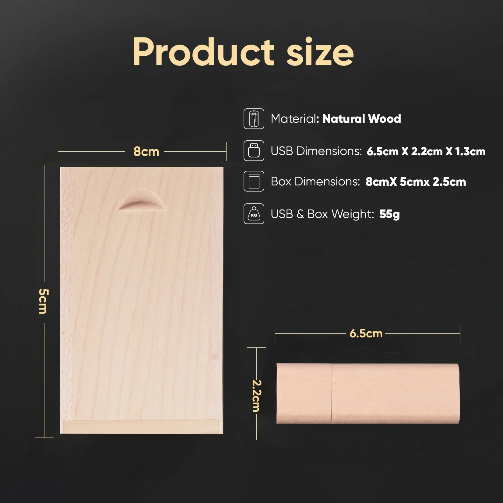 Free Customized Logo USB Flash Drive 128GB Wooden Box Pen Drive 64GB Wedding Photography Gift Memory Stick Pendrive 32GB 16GB 8G
