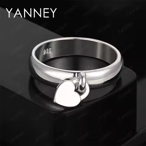 Brand New 925 Sterling Silver Simple Exquisite Heart Pendant Ring Jewelry Women Gift Accessories Party Fashion Wholesale