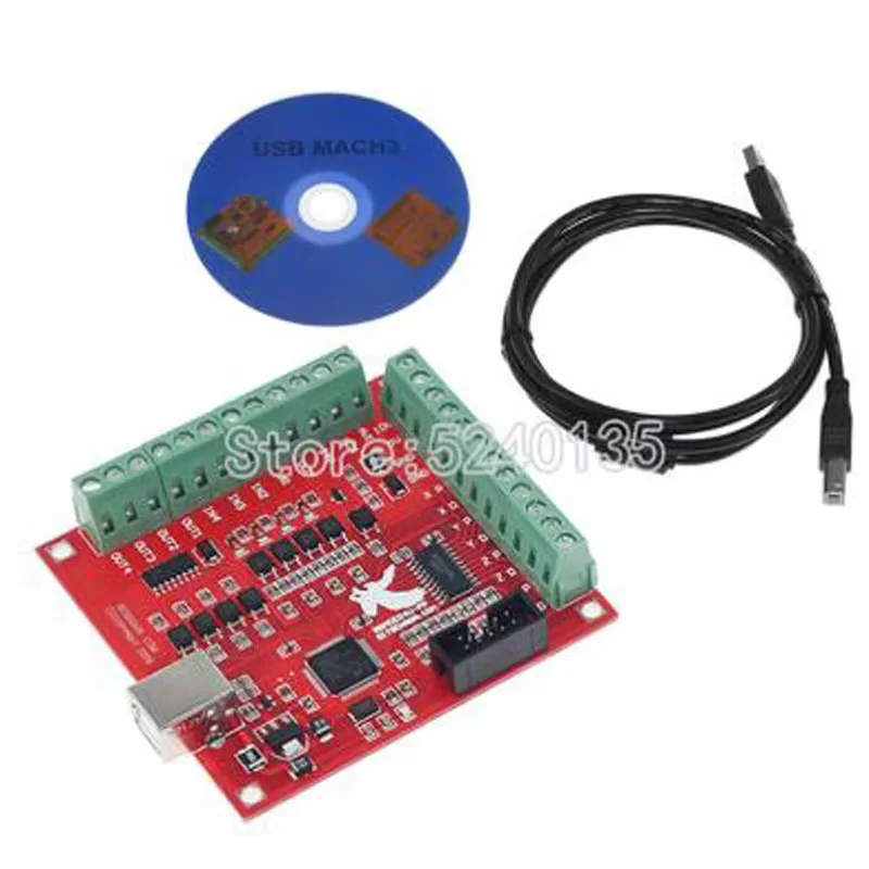 CNC USB MACH3 100Khz Breakout Board 4 Axis Interface Driver Motion Controller CNC USB MACH3 100Khz Breakout Board 4 Axis In