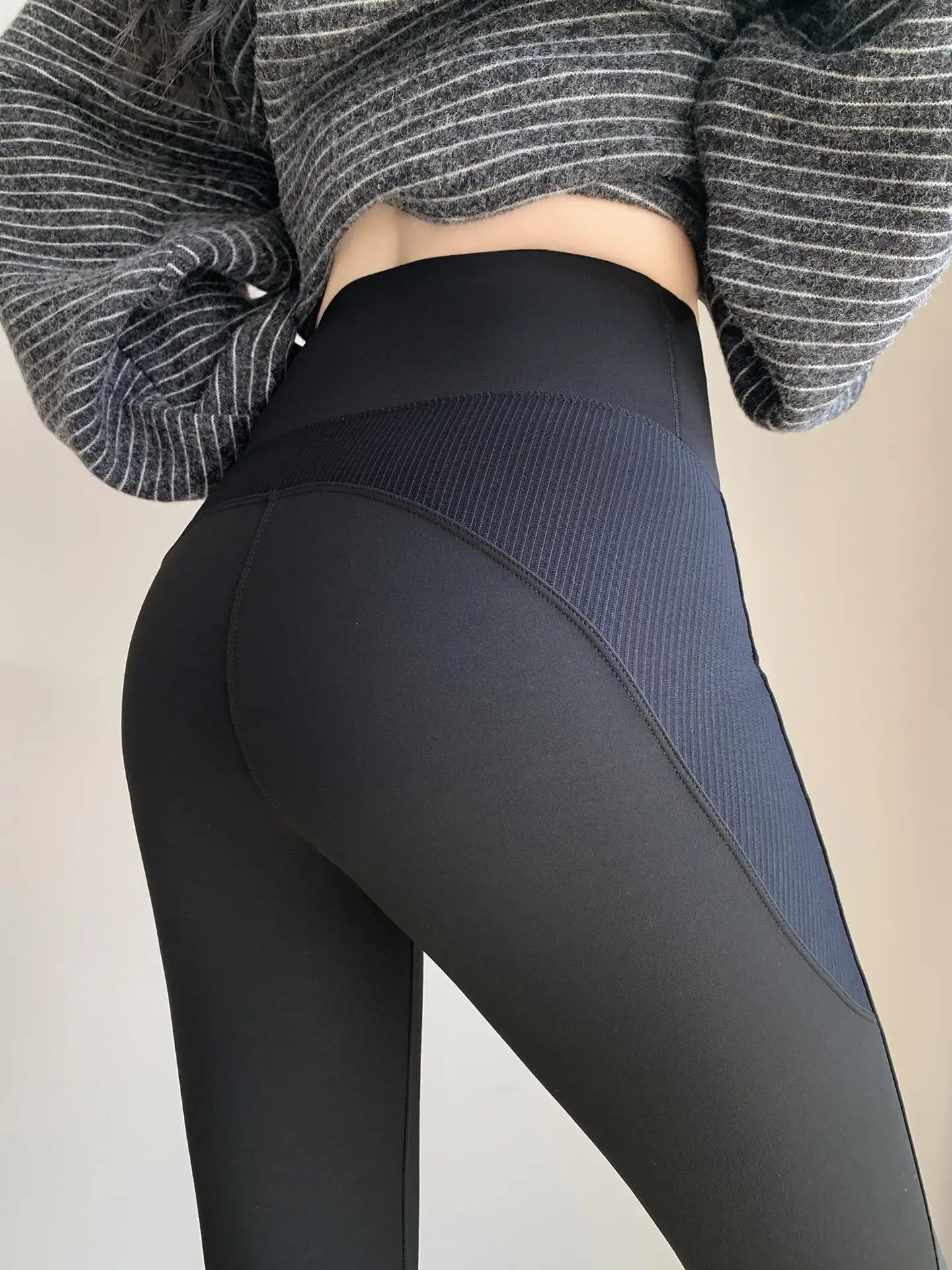 

High Waist Thiened Fce Yoga Pants Women's Fitn ark Pants Tummy Control Butt Lifting Autumn Winter Tight Bot