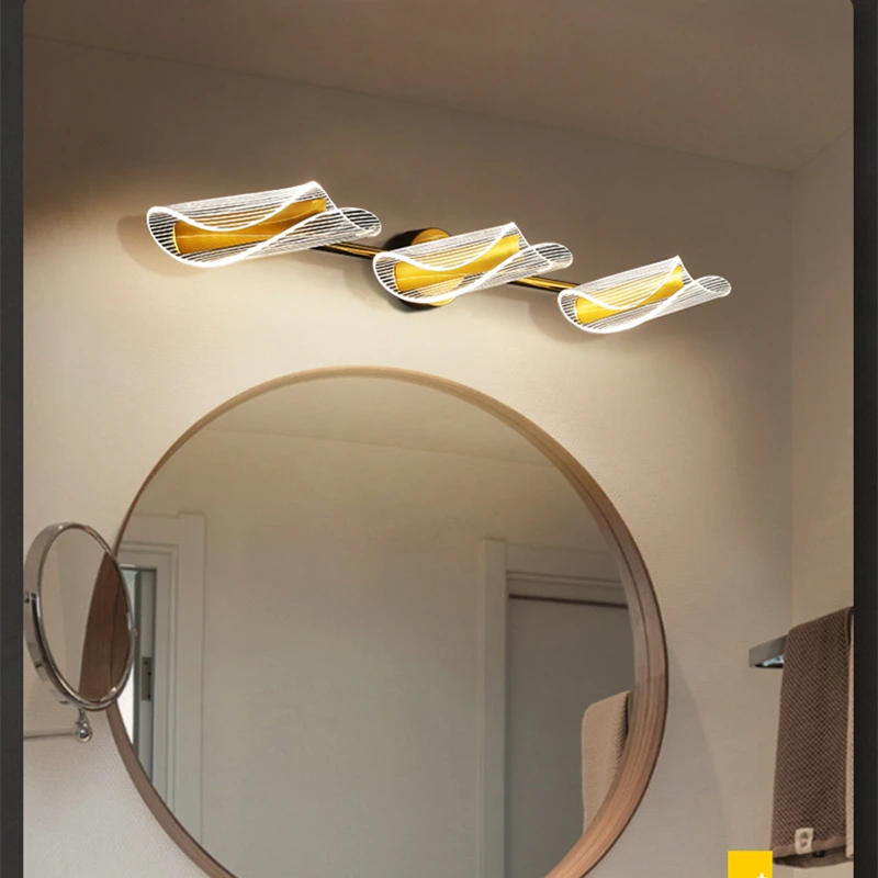 Lámpara de pared con múltiples cabezales de acrílico, luz LED nórdica para dormitorio, sala de estar, estudio, oficina, muebles de hierro, iluminación decorativa