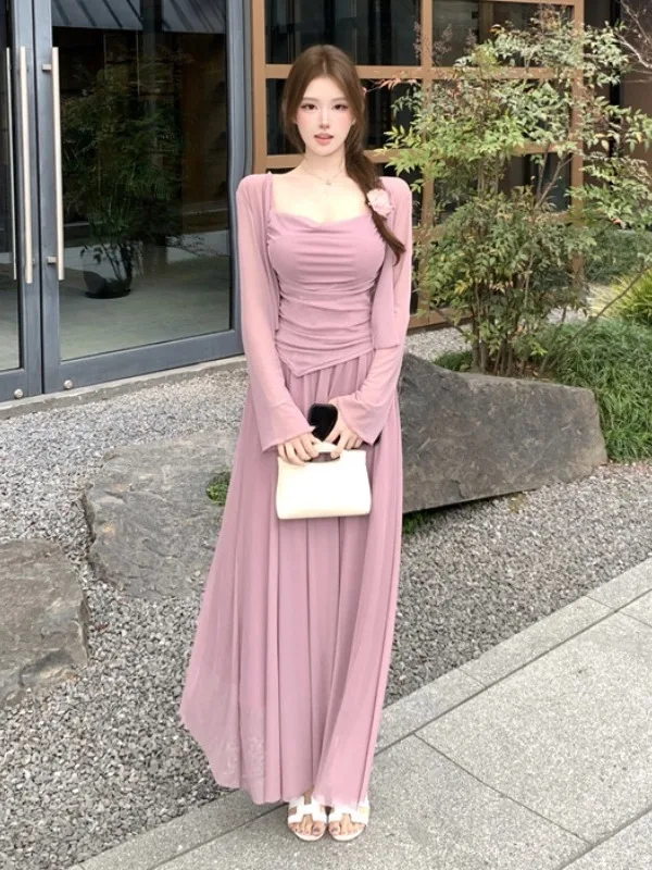 

Summer New Style Women's Chic Sunscreen Three-Piece Set Sleeveless Open Cardigan Strap Vest Skirt Fashionable Sensation