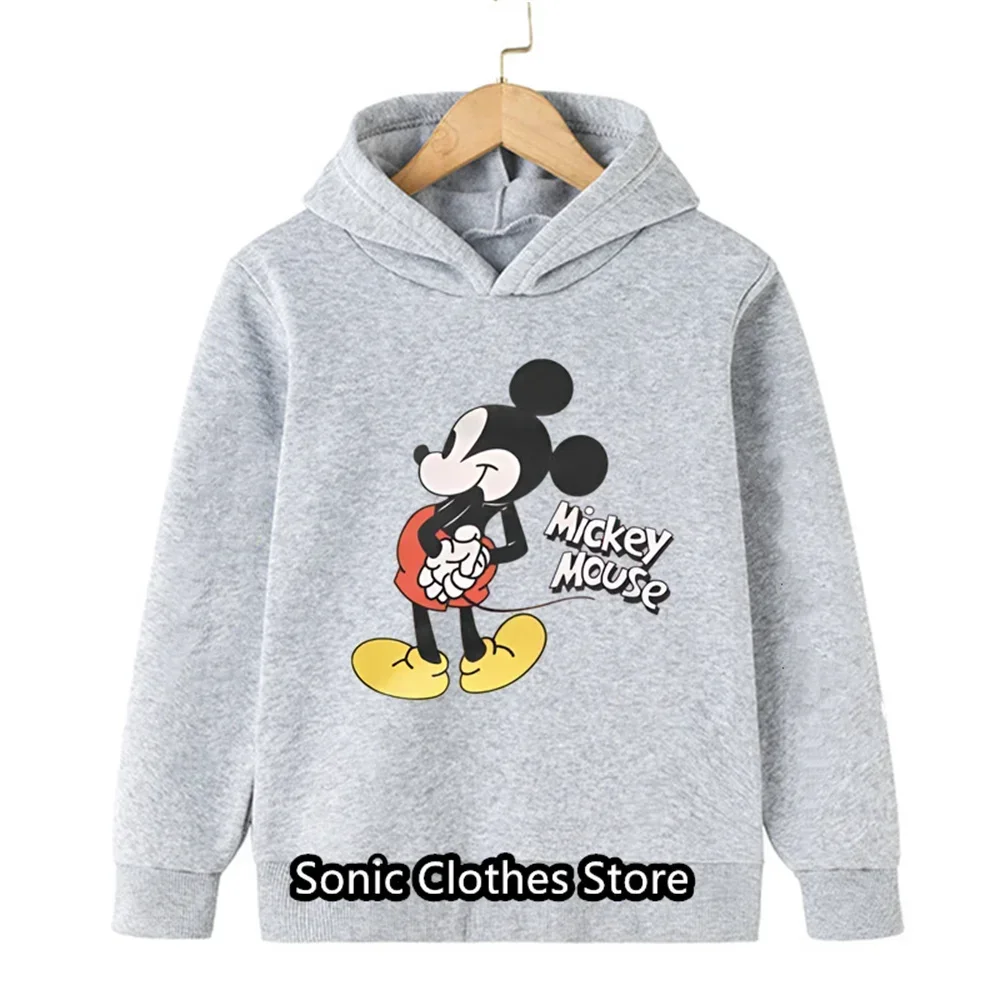 Kids Mickey Mouse Hoodies Minnie mouse Sweatshirt Baby Boy Clothes Long Sleeve Tops Cute Children Spring Costume Girls Clothing