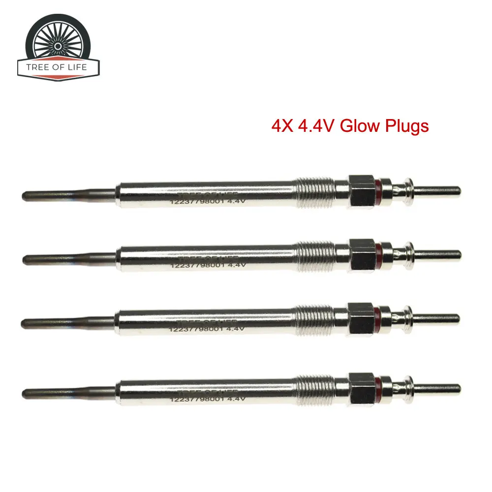 4x Diesel Heater Glow Plugs 12237798001 For Mini Clubman Countryman Roadster Paceman Cooper D SD 1.6 2.0 2010+