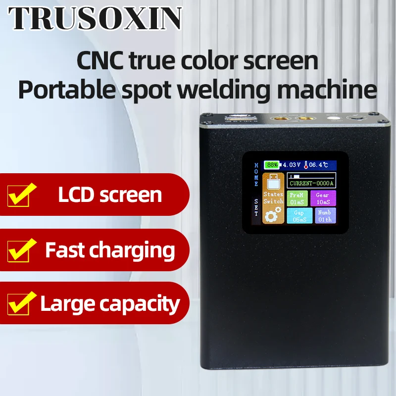 

Portable spot welding machine professional color screen small mini 18650 lithium battery mobile phone battery diy complete kit t