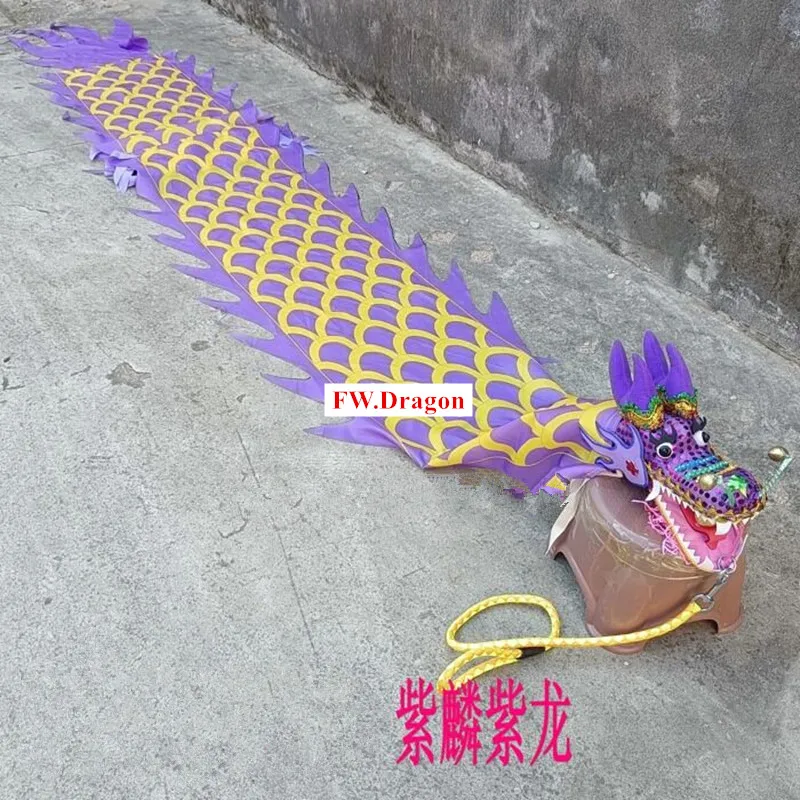 3/4/5/6 Meters Chinese Silk Dragon Dance Products Small Fitness Dragon Children Adults New Year Festival Outdoor Funny Toys