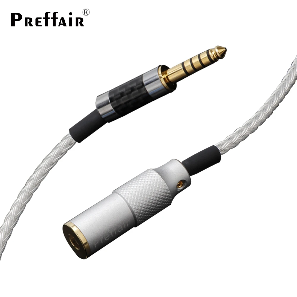 Kabel przedłużający do słuchawek HiFi 7N OCC 16 żył posrebrzany, z wtykiem żeńskim 4.4mm na wtyk męski 6.35mm 3.5mm 4.4mm 2.5mm XLR, kabel adapter audio — zdjęcie produktu 7