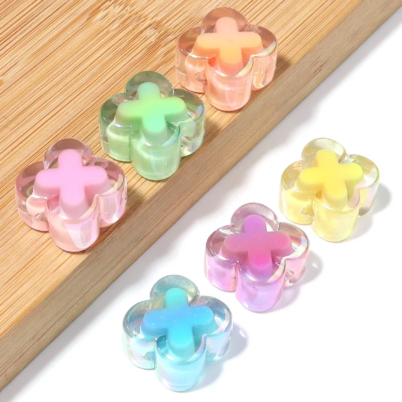 10 قطعة الخرز الاكريليك الشفاف عبر نمط فضفاض خزر عازل لصنع الحرف اليدوية سوار ذاتي الصنع قلادة أقراط الملحقات