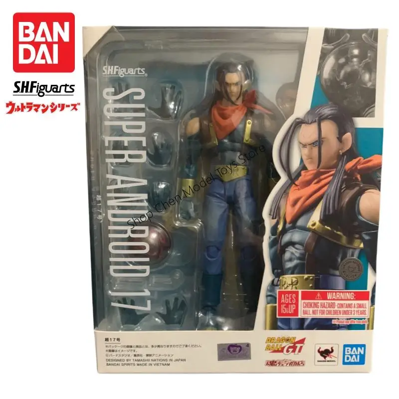 

In Stock Bandai S H Figuarts Original Dragon Ball Gt Android 17 Action Figure Model Doll Brand New Boxed Toys Model Garage
