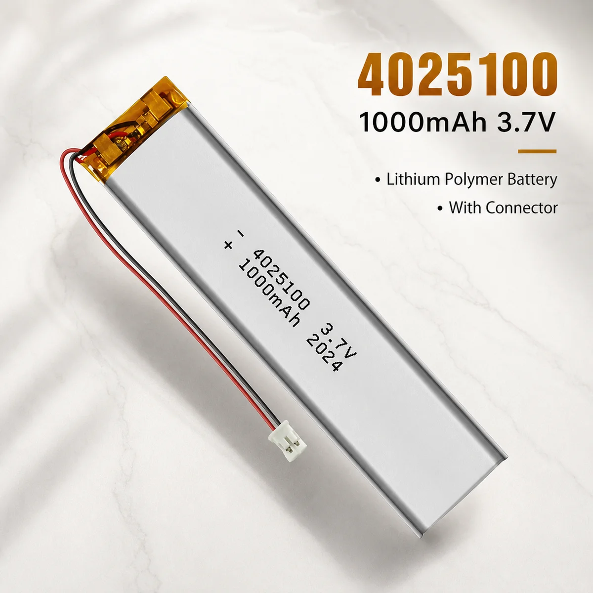 Rechargeable LiPo Battery 4025100 3.7V 1000mAh Lithium Polymer Cell for Bluetooth Voice Recorder E-book LED Light