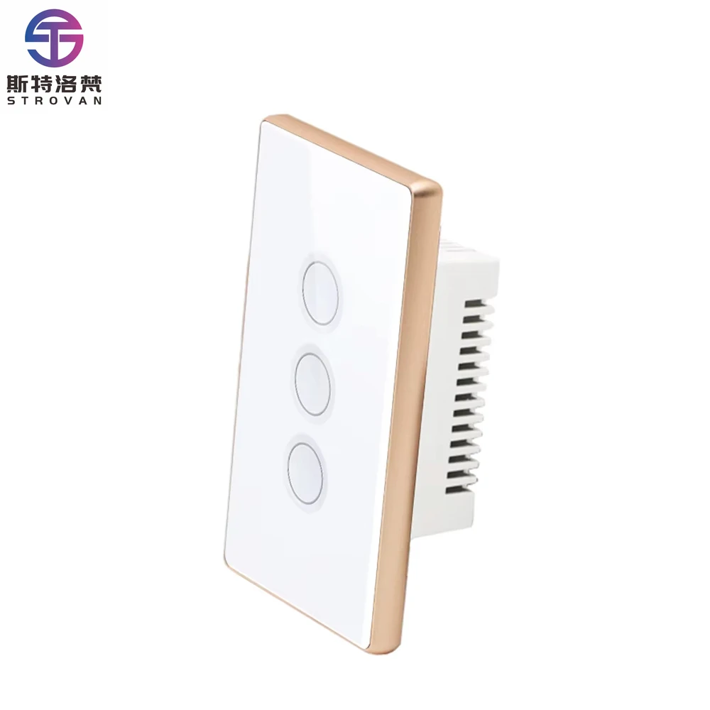

STLF No Neutral&Neutral Tuya Wifi Switch Wall Light Control System 1/2/3/4 Gang Wall Smart Switch for Hotel/home With Alexa