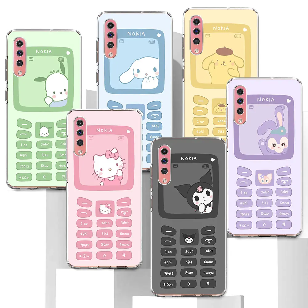 Hello Kitty Kuromi Cinnamoroll Case for Samsung Galaxy A40 A6 A04s A20s A50 A50s A04 A20e A30s A7 A8 A9 TPU Soft Phone Cover