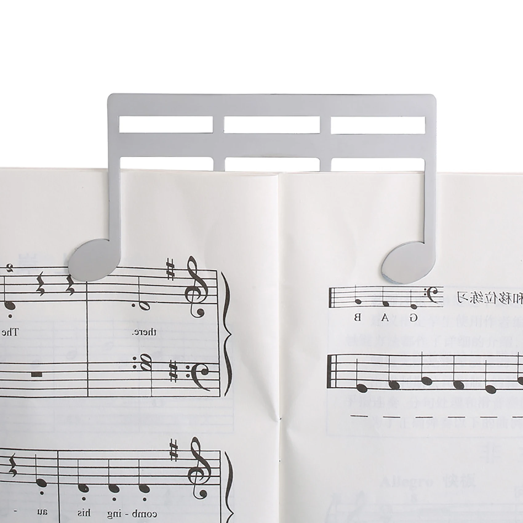 Musical-Note Music Page Holder Professional Music Sheet Clip Mini Page Fixing Wear Resistant Piano Score Clips Stationery Black