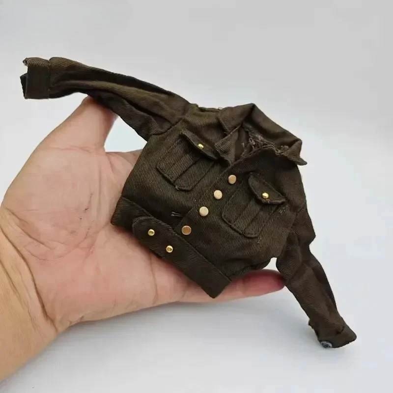 Chaqueta masculina a escala 1/6, uniforme militar, chaqueta de oficial de la Segunda Guerra Mundial, modelo de ropa para figura de acción de soldado de 12 ", cuerpo de muñeca, juguetes de regalo